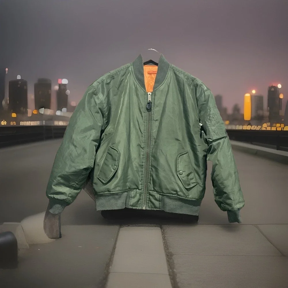 Northern Explosion NXP GST F-14 Operator Green Flight Bomber Jacket MA-1‎ Size M